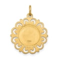 thumbnail image 4 of 14k Polished and Satin Solid Our Lady of Fatima Medal Scalloped Edge Round Pendant XR667, 4 of 4