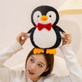 thumbnail image 3 of Soft Penguin Stuffed Animal Doll ，Creative Gentleman Bow Penguin Plush Toy Celebrating Valentine's Day Gift, 3 of 7