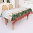thumbnail image 1 of Greyghost Christmas Rectangle Tablecloth, Tabletop Cloth Decorative Fabric Kitchen Table Cover for Outdoor and Indoor, Wrinkle Resistant Washable Backdrop Curtain for Anniversary, Party, 71х57', 1 of 7