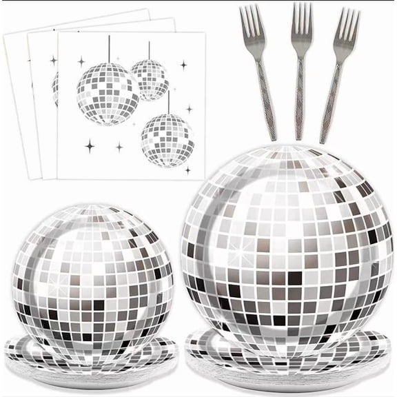 41Pcs Birthday Party Supplies, 20 Plates, 20 Napkins and 1 Tablecover for Party Decorations