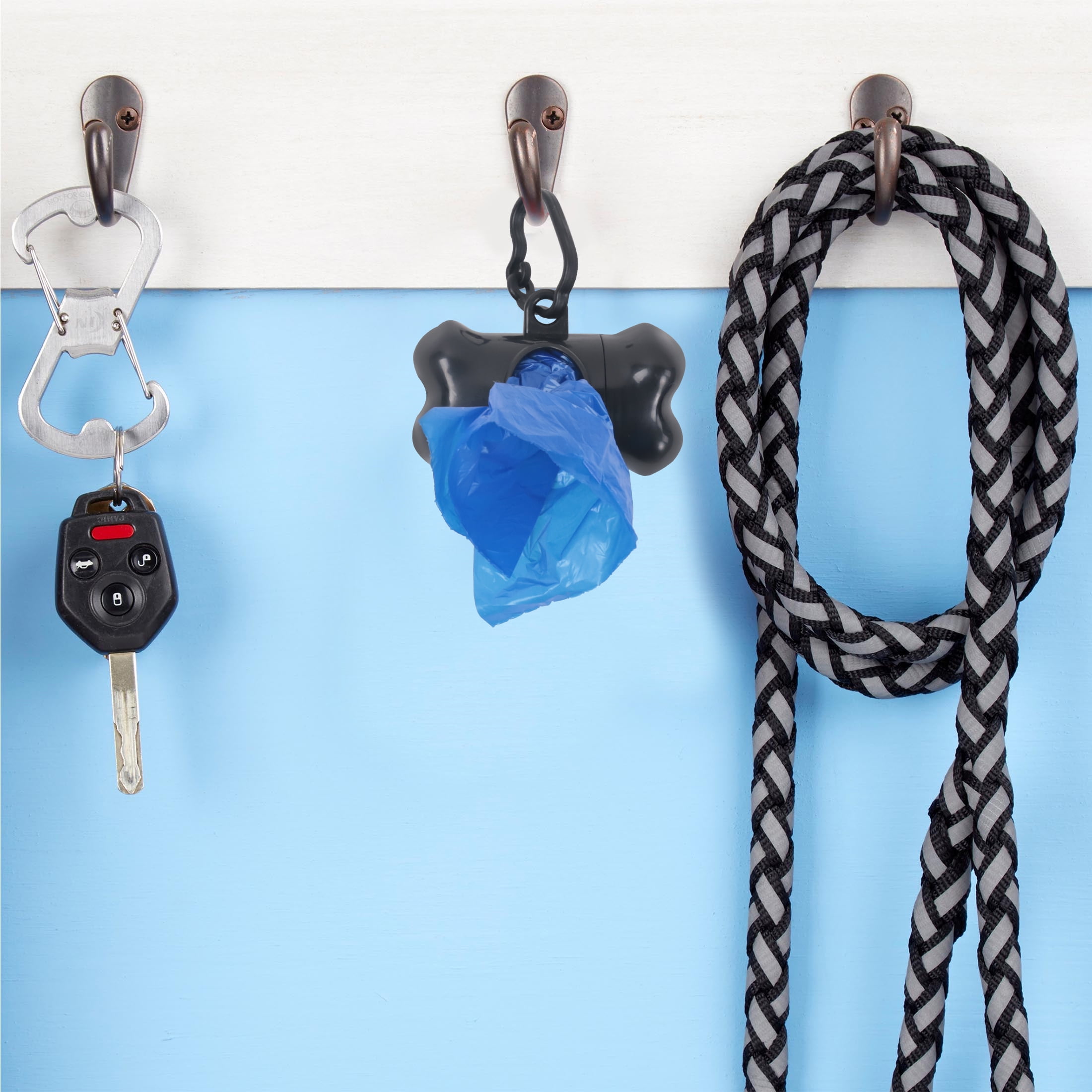 (4 pack) Vibrant Life Dog Poop Bag Dispenser Holder with Blue Pet Waste Bag, 30 Count