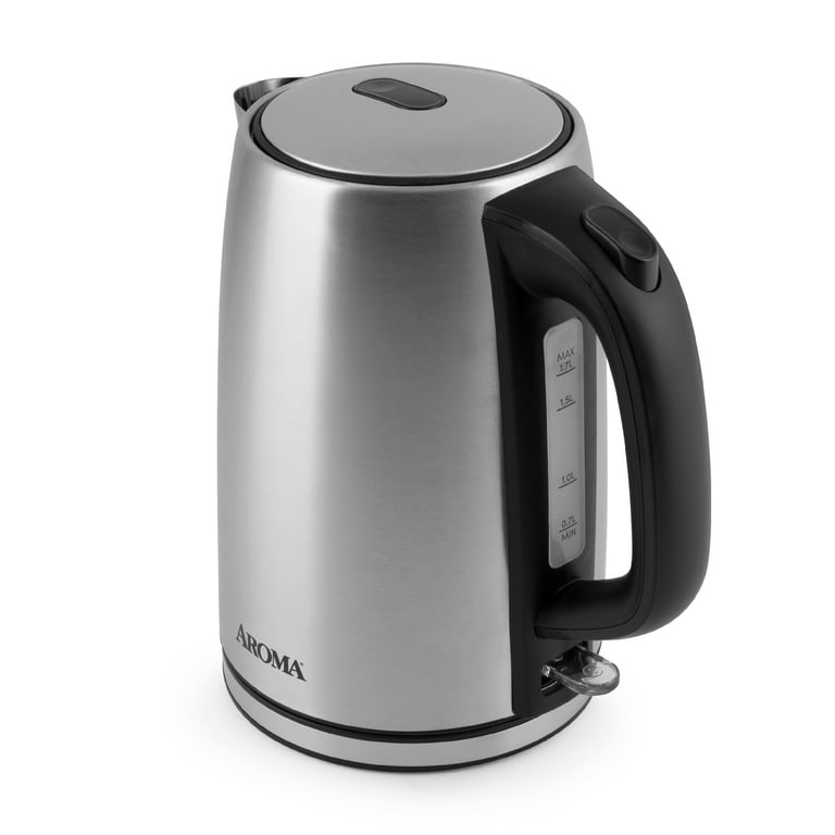 Aroma Electric Kettle, 7-Cup Stainless Steel Pot with
