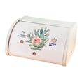 thumbnail image 5 of Rolltop Bread Box Farmhouse Large Capacity Organization Iron Bread Box Bread Bin Holder for Bakery Pantry Farmhouse Cookies Planter, 5 of 8