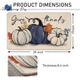 thumbnail image 3 of Thanksgiving Blue White Pumpkin Decorative Front Door Mat, Fall Give Thanks Doormat Indoor Outdoor Non-Slip Floor Entryway Rug, Autumn Seasonal Home Kitchen Decoration 17x30 Inch, 3 of 6