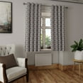 thumbnail image 2 of Ambesonne Vintage Grommet Curtain, Victorian Royal Floral, 50" x 54", Eggplant Cream Tan, 2 of 6