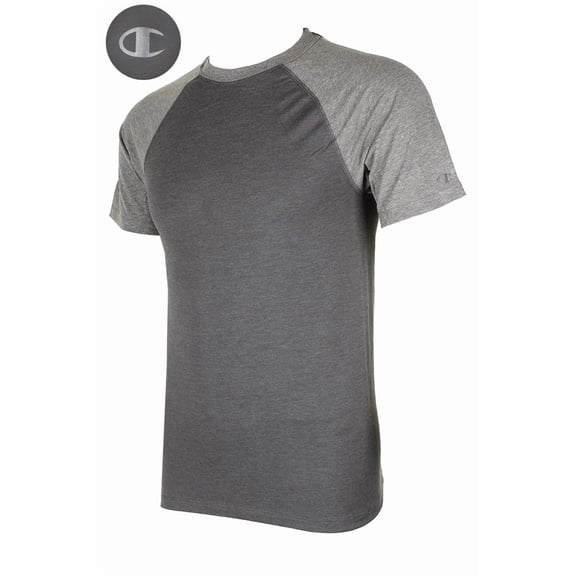Champion Men's Short Raglan Sleeve Crew Neck Athletic T-Shirt