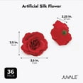 Artificial Red Rose Silk Flower Head for Crafts, Wedding Decor (3.5 In
