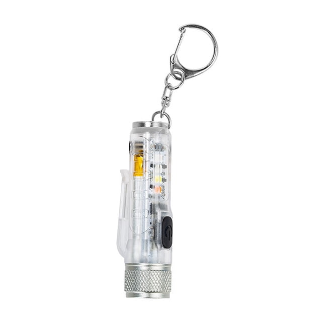 Bewildely Linterna LED Mini linterna llavero luz multimodo profesional USB recargable lámpara portátil reparación magnética linterna de bolsillo Iluminación y accesorios Blanco Bewildely HA074782-02