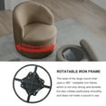 thumbnail image 5 of 24"W Swivel Chair with Storage Ottoman,Teddy Fabric Barrel Chair with Footstool,Single Sofa Chair with Gold Stainless Steel Base, 360° Swivel Round Chair Set for Bedroom,Living Room,Office, 5 of 8