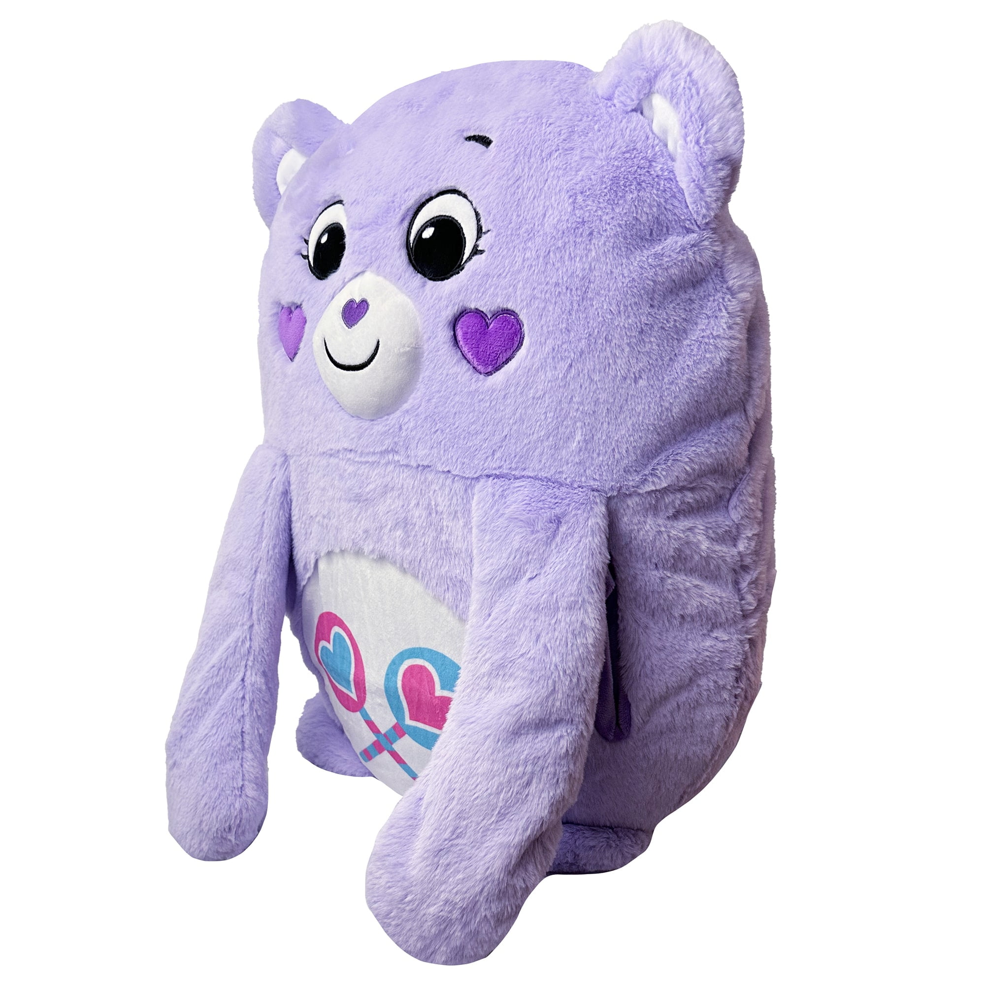 Happy Nappers: Care Bears Pillow Pocket Pal - Share Bear - Plush Character Pillow Case, Animal Cover w/ Weighted Paws, Soft Huggable Companion, Kids