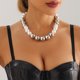 thumbnail image 4 of Exagerada grandes cuentas de moda collar corto Gargantilla Punk Temperamento Perla de imitación Gargantilla, 4 of 7
