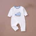 thumbnail image 2 of Akafmk Newborn Boys Infant Girls Bodysuits,Fall Cottons Lightweight Bodysuits Pajamas,Long Sleeve Bodysuits Graphic Print Onesie Outfits Round Neck Romper Jumpsuit Toddler Boys Clothing 6-9 Months, 2 of 4