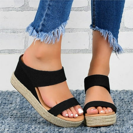 

KKCXFJX slippers for women Women Sandals Summer Slipper Open Toe Comfy Breathable Beach Casual Wedges Shoes Gift
