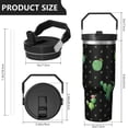 thumbnail image 4 of 30 Oz Tumbler Cactus Black Green Tumbler with Lid and Straw, Birthday Gift Cup for Friend Women Men Coffee Travel Mug Thanksgiving Day Halloween Christmas Gift Water Bottle, 4 of 7