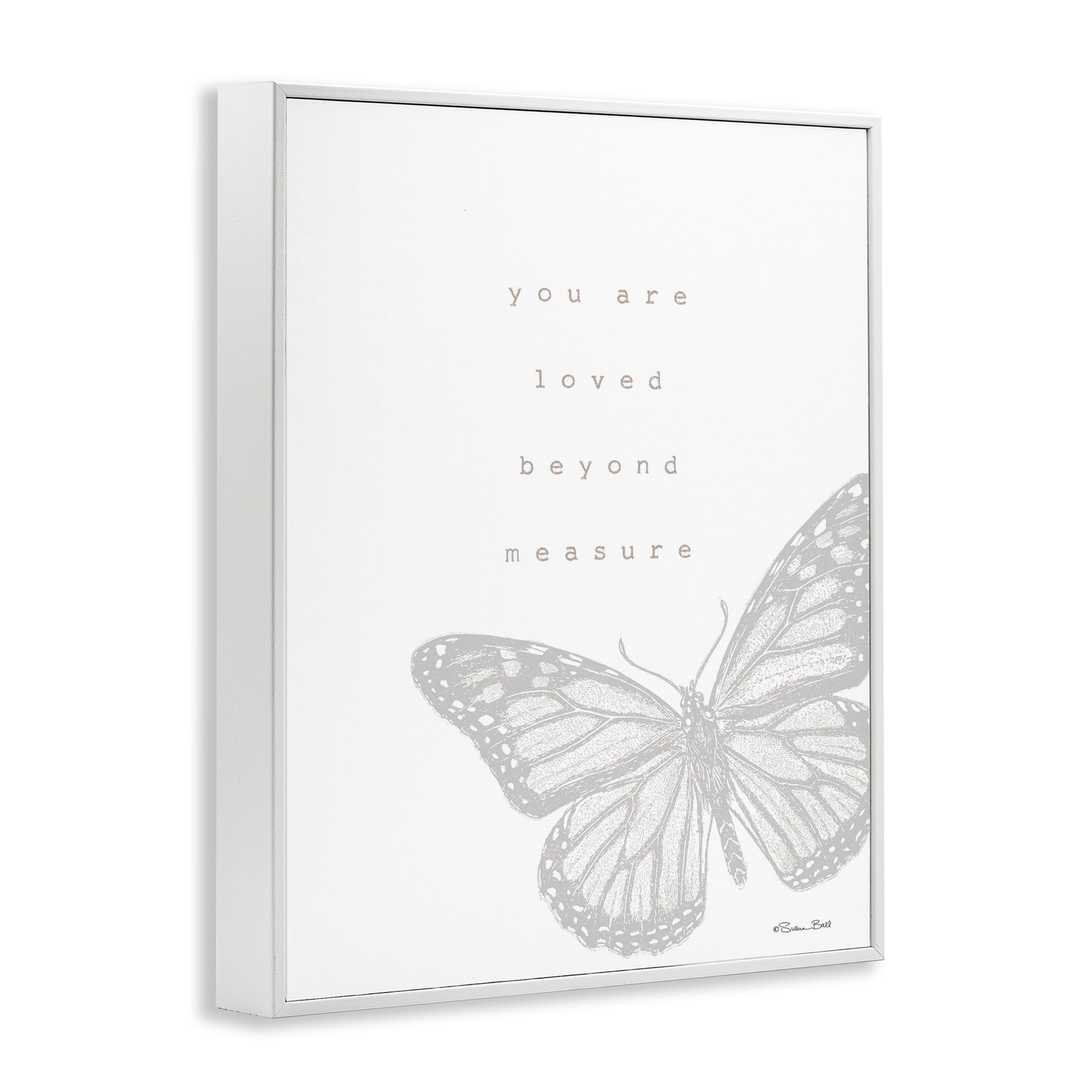 Stupell Industries Loved Beyond Measure Animals & Insects Painting White Framed Art Print Wall Art, 16 x 20