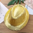 thumbnail image 6 of Alvivi Kids Boys Girls Sequined Shirt Vest for Hip-Hop Street Dance Performance Waistcoat with Hat Yellow 7-8, 6 of 7