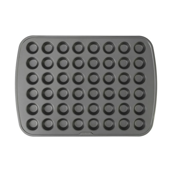 GoodCook 48-Cup Nonstick Steel Mini Cupcake and Muffin Pan, Gray
