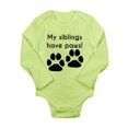 thumbnail image 1 of CafePress - My Siblings Have Paws Body Suit - Long Sleeve Infant Bodysuit, 1 of 1