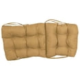 thumbnail image 2 of 18-inch by 38-inch Spun Polyester Solid Outdoor Tufted Chair Cushion Brown-Color, 2 of 2