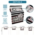 thumbnail image 7 of Table Runner Dresser Scarves 72 Inch Long, Hello Baseball on Black and White Stripes Linen Dining Table Runners Watercolor Tabletop Scarf for Wedding Holiday Party Kitchen, 7 of 7