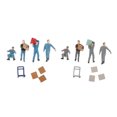 thumbnail image 1 of 2 Sets Modelo de Personajes de Trabajador Pintado a Mano de Resina Colección Decoración pa 1:64 Sunnimix Figura trabajador portero, 1 of 8