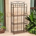 thumbnail image 2 of International Caravan 3570-HD-BZ Santa Fe Nailhead 4-Tier Bakers Rack, Bronze, 2 of 3
