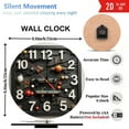 thumbnail image 3 of Wall Art with Pool Table And Number Design 10-Inch Silent Wooden Wall Clock, Battery Operated (AA Batteries Not Included), Artistic Home Decor, 3 of 7