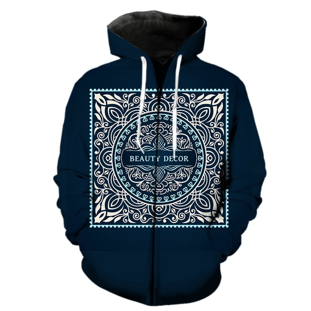 Sudadera con capucha y cremallera de manga larga para hombre, estilo europeo y americano, con estampado 3D, unisex, divertida y genial, para primavera