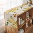 thumbnail image 6 of Table Runners 36 Inches Long Dress Scarves, Spring Floral Farmhouse Kitchen/Dining Table Runner, Short Coffee Tablerunners, Watercolor Forsythia Flowers Hummingbirds Beige 13x36 Inch, 6 of 9