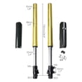 thumbnail image 5 of Off Road Dirt Bike Wheel Set: 14" / 12" Front & Rear Tire Tube Rim, 60/100-14 & 80/100-12, 735mm 45/48mm Front Forks Triple Clamp & Swing Arm Disc Brake Kit for Pit Bike 50/70/90/110/125/140cc, 5 of 6