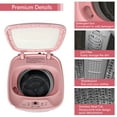 thumbnail image 4 of Costway 8lbs Portable Fully Automatic Washing Machine W/ Drain Pump Pink, 4 of 11