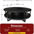 thumbnail image 2 of 21.6" Smokeless Fire Pit with Round Tabletop and Firewood Storage Shelf - Durable Carbon Steel Bonfire Fire Pit - Smokeless Fire Pits for Outside Gathering, 2 of 8