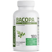 Bronson Bacopa Supports Healthy Brain Function and Mental Performance, Traditional Herb, Non-GMO, 180 Vegetarian Capsules