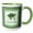 Green/White, variant on 3drose, Graduation Cap, Diploma, Faded Dots, Green Frame, Leaves, 2019, Green, 11oz Mug