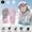 Pink, variant on Kids Winter Ski Gloves, Cartoon Design Thick Fleece Lined Waterproof Acrylic Gloves for Boys and Girls Cycling Skiing Outdoor Activities