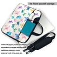 thumbnail image 3 of YFYANG 13 inch Universal Laptop Bag Oxford Cloth Laptop Sleeve, Multi-functional Cute Colorful Watercolor Butterfly Texture Notebook Computer Messenger Bag Handbag, 3 of 8