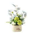 thumbnail image 2 of Simulation of Potted Plants, Simulation Flower Set Ceramic Vase Simulation Pot Home Decoration Fake Flower Pot Fake Flowers Artificial Flowers, 2 of 6