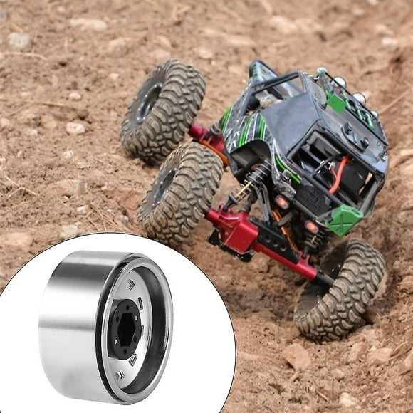 4pcs 1.9inch Metal Beadlock Wheel Hub Rim For 1/10 Rc Crawler Car Silver