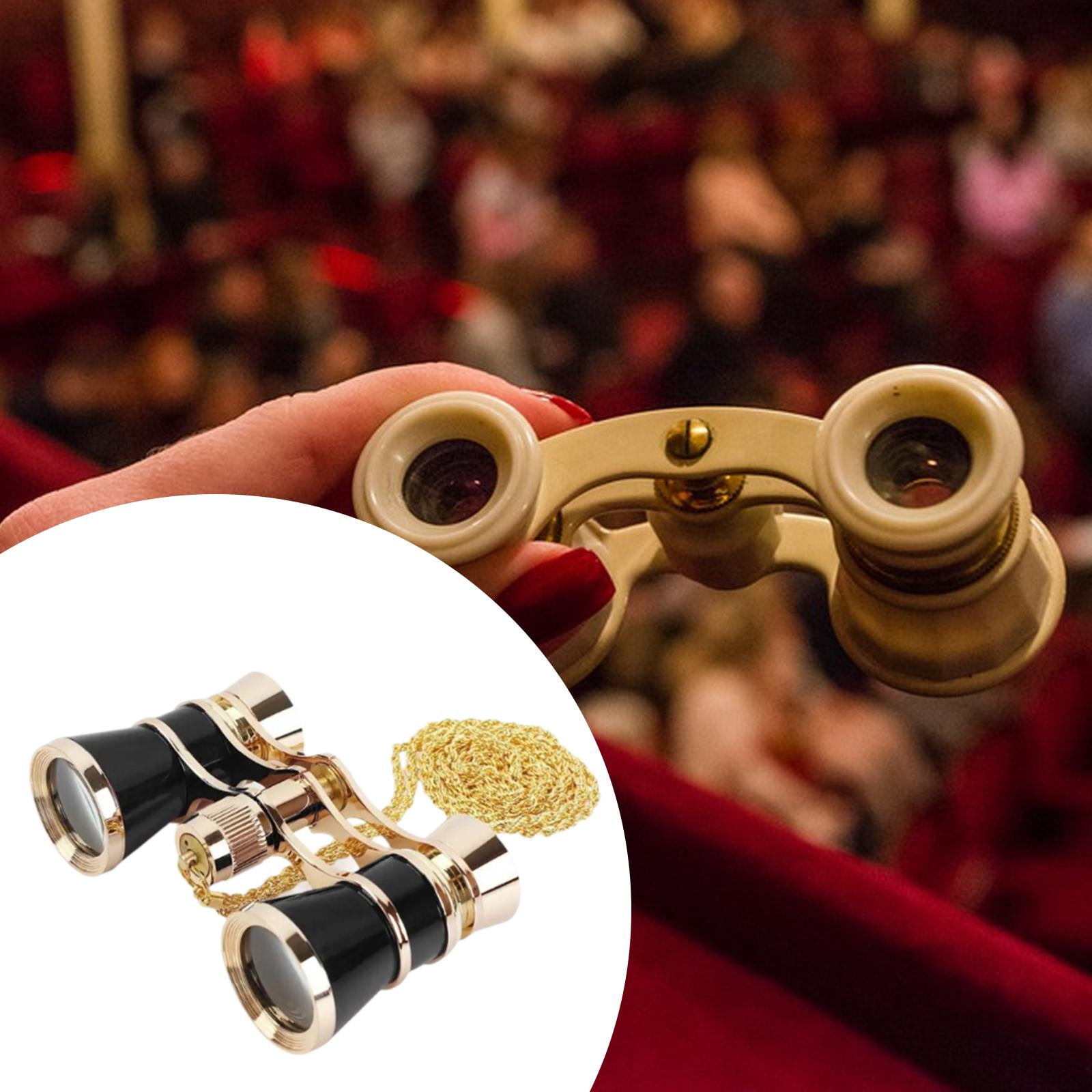 Wzmzjy 3x25 Theater Binoculars Multifunctional Telescope for Travel Musical Concert Black