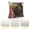 thumbnail image 4 of Qinduosi th of July Pillow Covers nch of American Flag Cats Patriotic Throw Pillowcase Independence Day Cushion Case Pillowcase Decorations for Sofa Couch White, 4 of 5