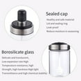 thumbnail image 4 of Glass Spice Jars Seasonning Box Condiment Jar With Lids Spoon Kitchen Bottle Set, 4 of 9