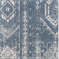 thumbnail image 4 of Unique Loom Outdoor Bohemian Collection Area Rug - Anthro (7' 1" Square Blue/Ivory), 4 of 6
