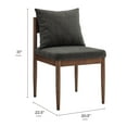 thumbnail image 3 of Modway Remington Wood Dining Side Chair in Charcoal, 3 of 9