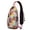 Floral and Humm, variant on Psychedelic Mushroom Sling Bag, Lightweight Crossbody Daypack with Trippy Design, Anti-theft Backpack for Outdoor Adventures and Urban Explorers