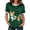 Dark Green, variant on Women's St. Patrick's Day Shirt, Dachshund and Shamrock Animal Print Knitted Ribbed Short Sleeve T-Shirt, Casual Crewneck Tee Top for Holiday, Dachshund Clothes(StyleI,Beige,L)