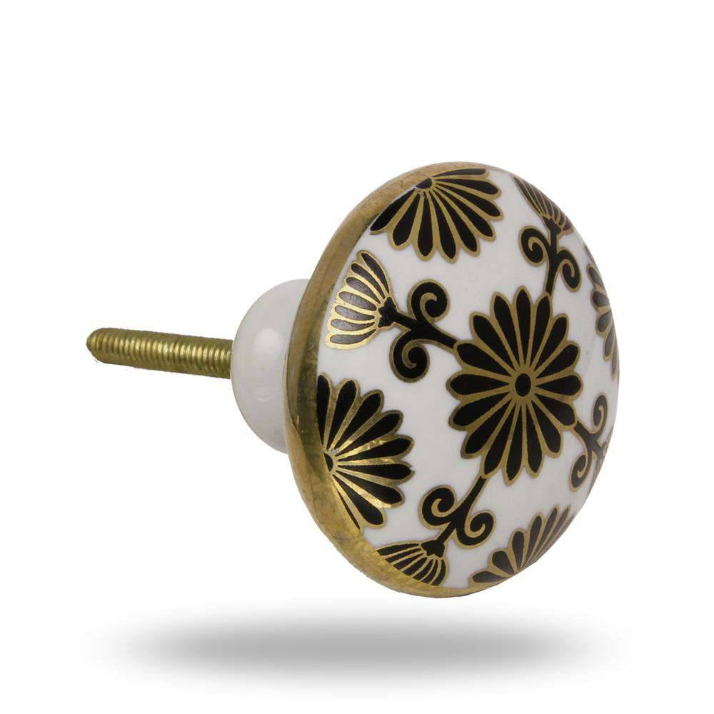 Set of Six Ceramic Tunis Cabinet Knobs by Trinca-Ferro