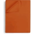 thumbnail image 4 of 100% Egyptian Cotton 800 Thread Count Pack of 2 Luxury Soft Flat Sheets Luxurious Fabric Flat Sheet Full Size (72"X 102") - Burnt Orange Solid, 4 of 8