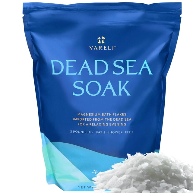 Bath & Foot Soak YARELI Sal de baño de magnesio del Mar Muerto, 2,27 kg