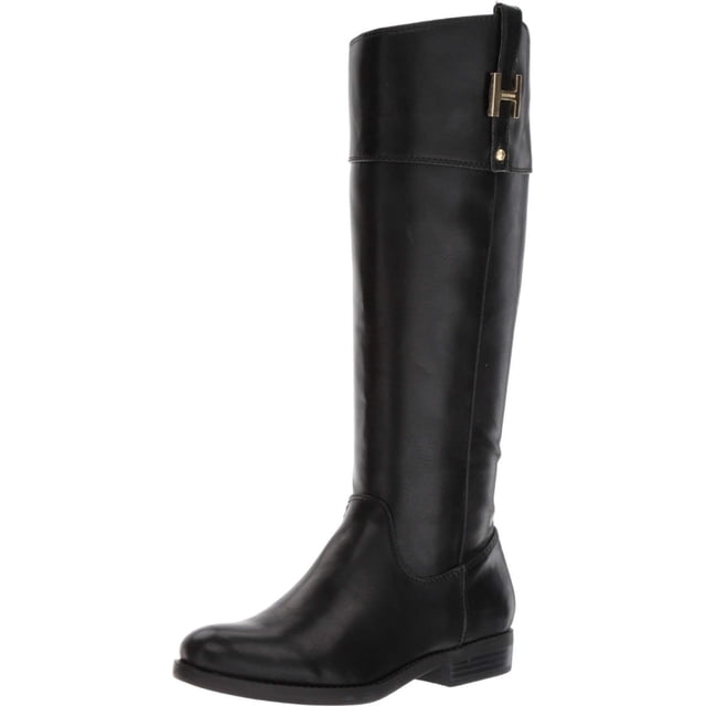 Bota ecuestre Tommy Hilfiger Shyenne 3 para mujer, color negro 6.5