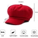 thumbnail image 4 of 54-60CM（Rojo）Boina Elegante para Mujer Sombrero de Viaje de Ocio Gorro de Vendedor de Periódicos Boina Sombrero Vasco Sombrero Octagonal para Mujer, 4 of 5